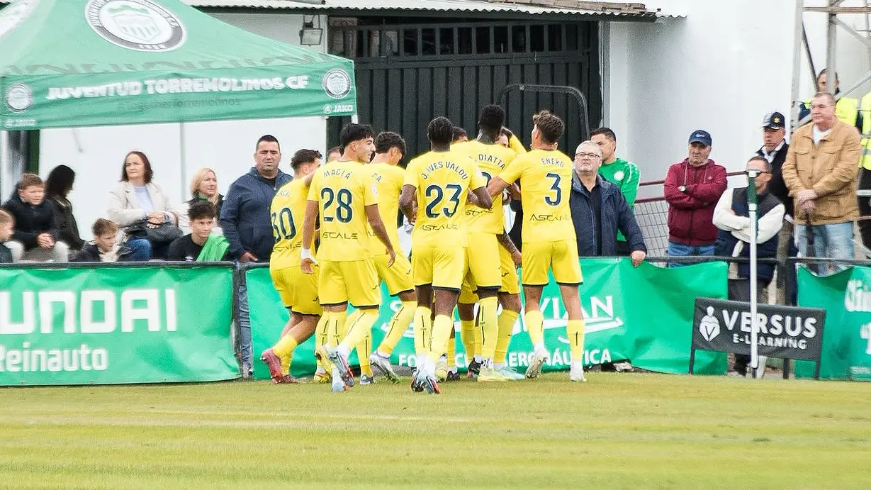 El Villarreal B celebrando un gol / Foto: Villarreal CF