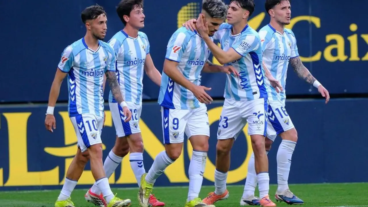 Los jugadores del M&aacute;laga celebrando un gol / M&aacute;laga CF
