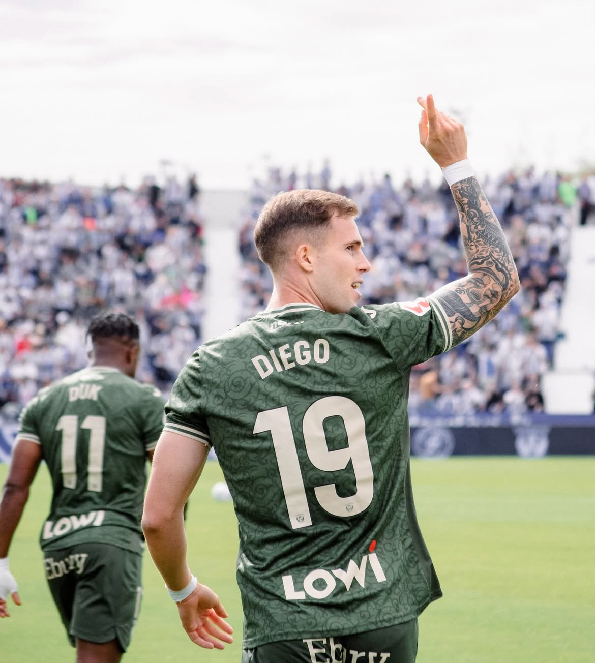 Diego García celebrando su gol / Foto: CD Leganés en RRSS
